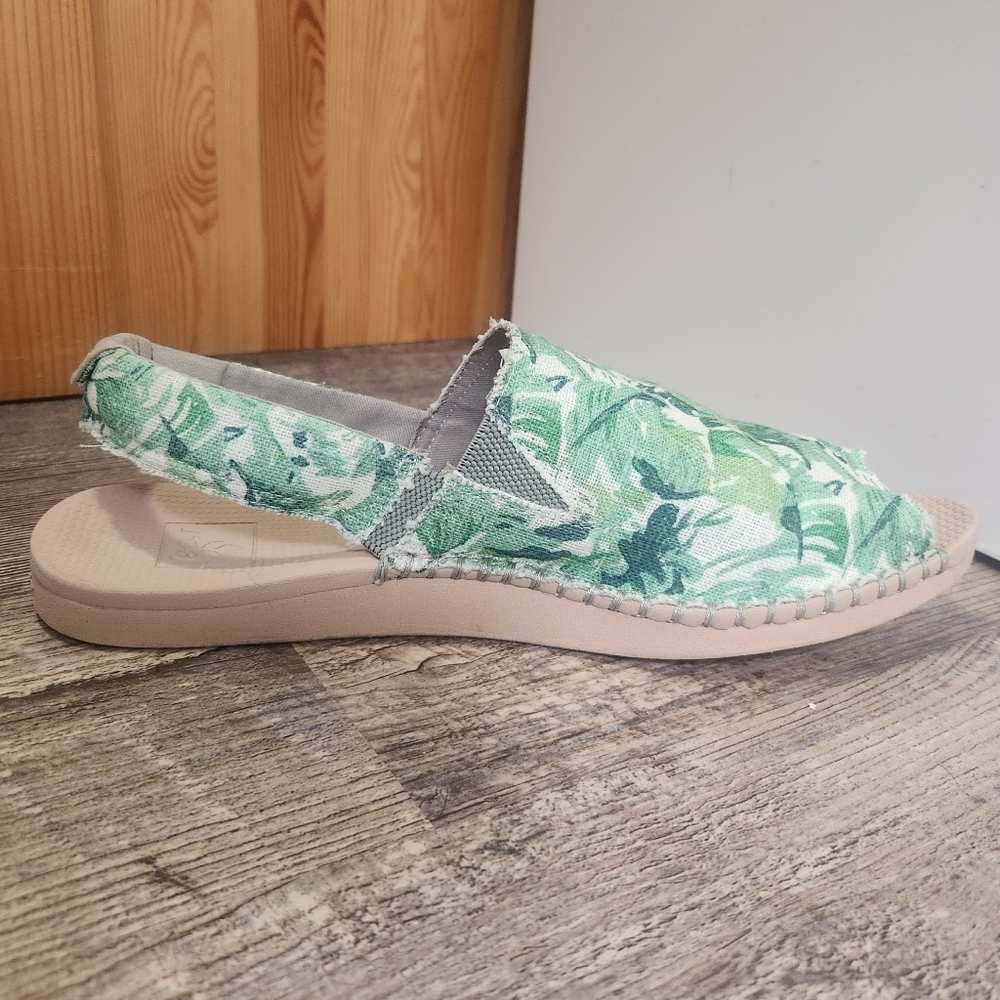Reef Women's Escape Sling Sandal Size 9 Green Tropical Palm Print - Picture 5 of 9